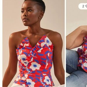 Hutch Strapless Ruffle Top from Anthropologie